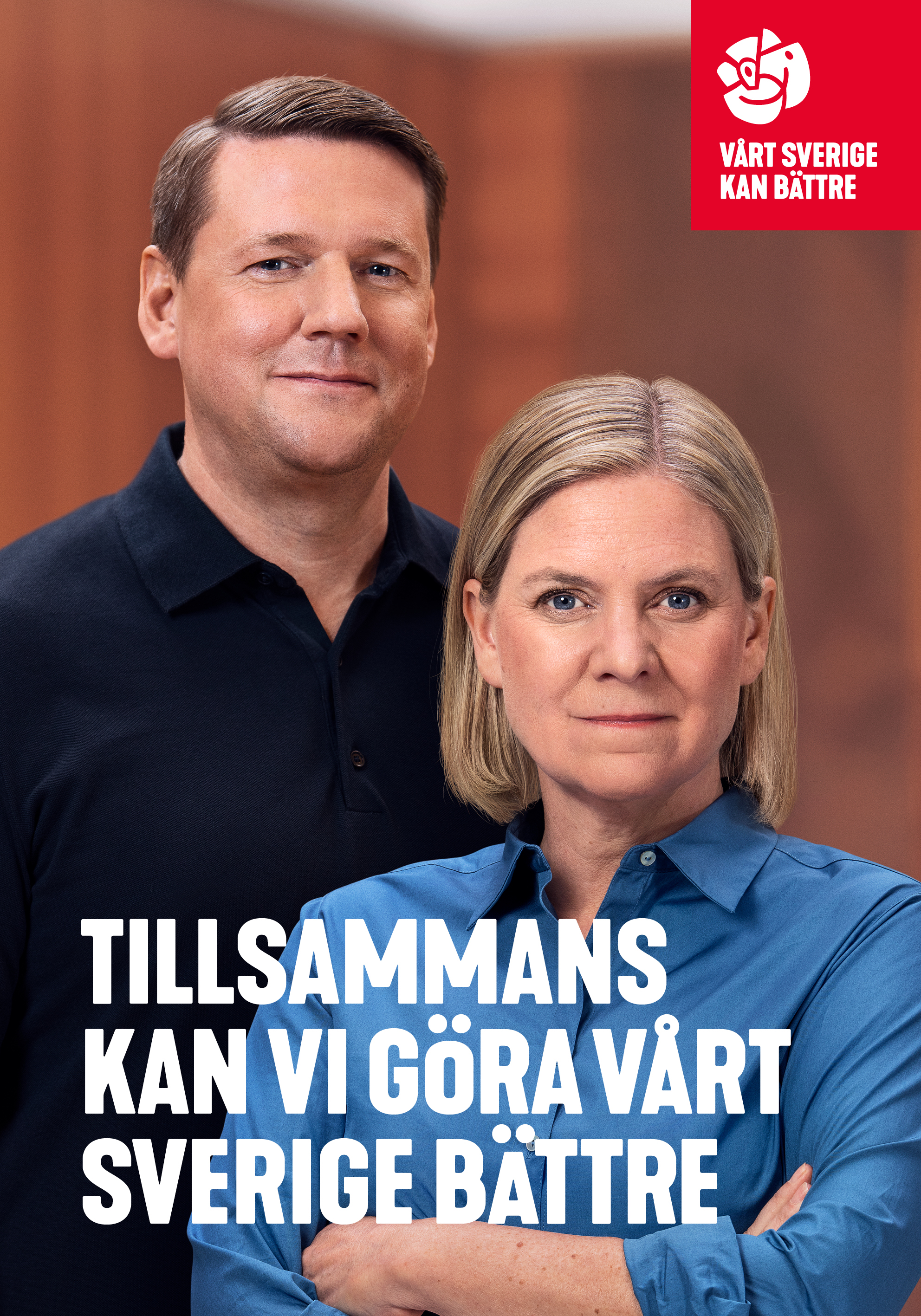 Valaffisch Magdalena Andersson och Tobias Baudin